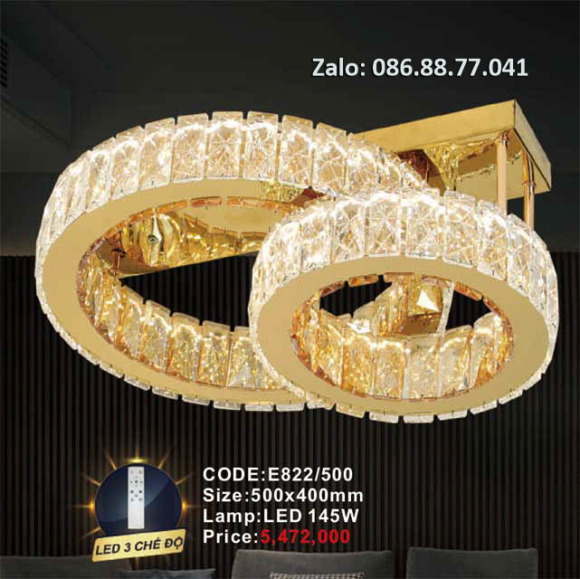 Đèn ốp trần pha lê E822/500 1 den-op-tran-pha-le-e822-500