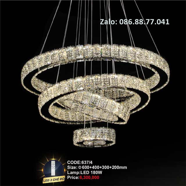 Đèn thả pha lê 637/4