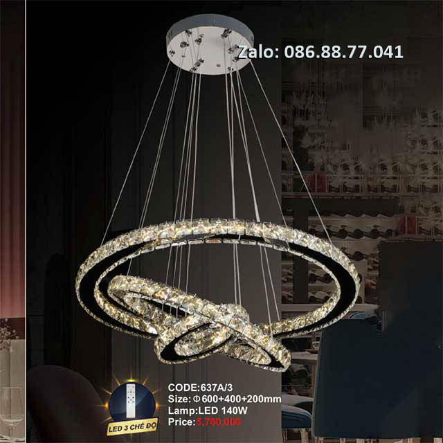 Đèn thả pha lê 637A/3