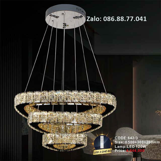Đèn thả pha lê 642/3