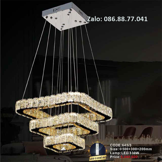 Đèn thả pha lê 645/3