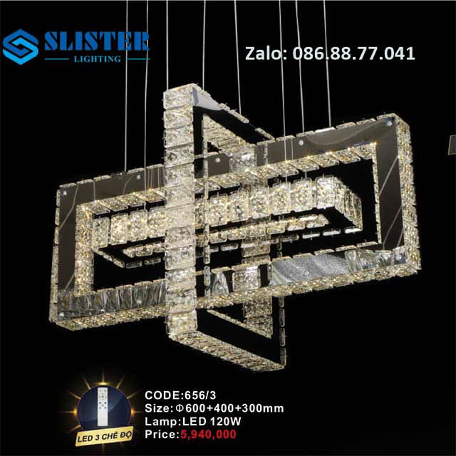 Đèn thả pha lê 656/3