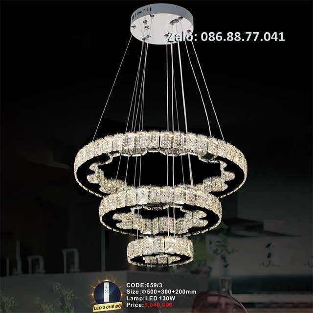 Đèn thả pha lê 659/3