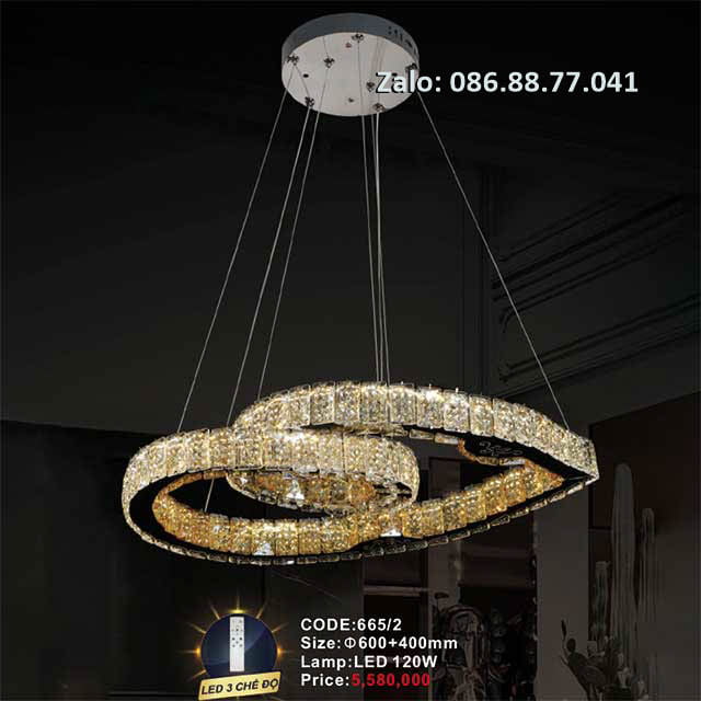 Đèn thả pha lê 665/2