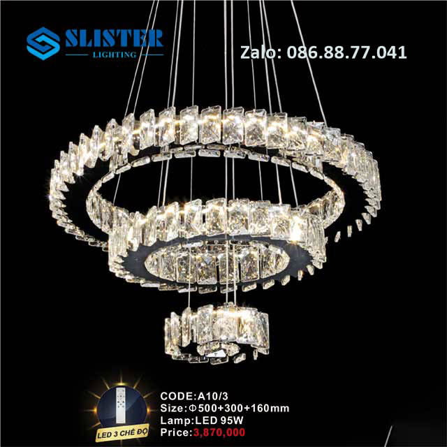 Đèn thả pha lê A10/3