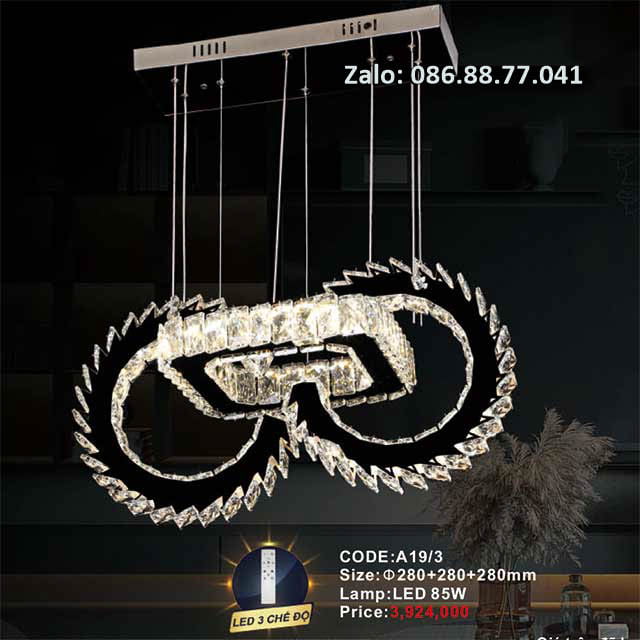 Đèn thả pha lê A19/3