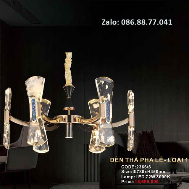 Đèn thả pha lê 2366/6