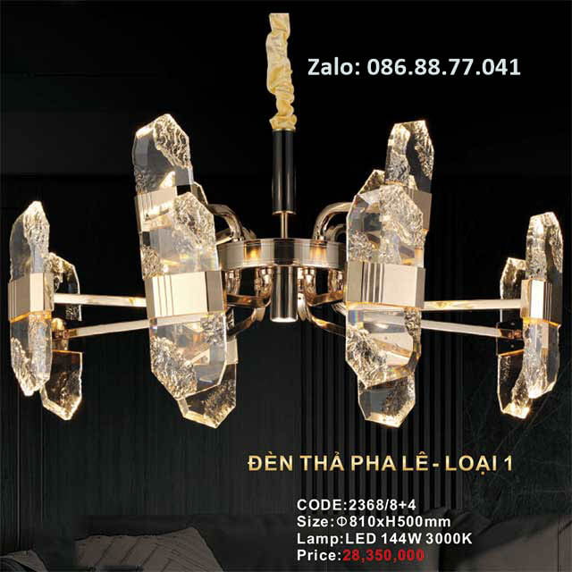 Đèn thả pha lê 2368/8+4