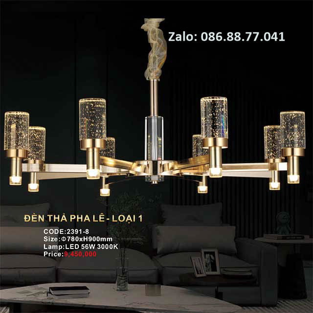 Đèn thả pha lê 2391-8