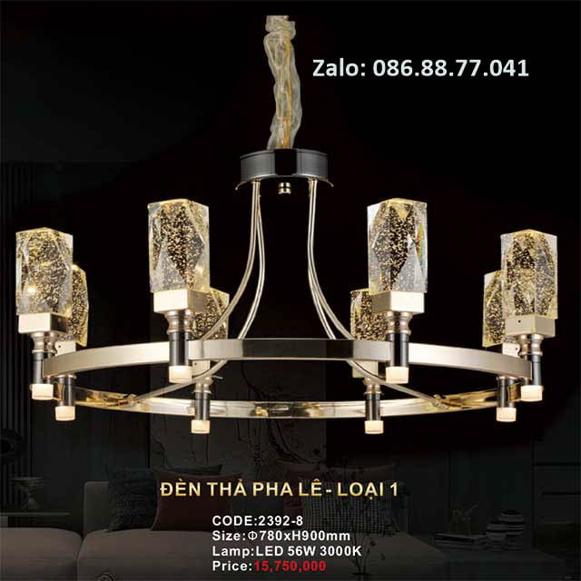 Đèn thả pha lê 2392-8