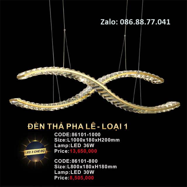 Đèn thả thanh pha lê 86101-1000