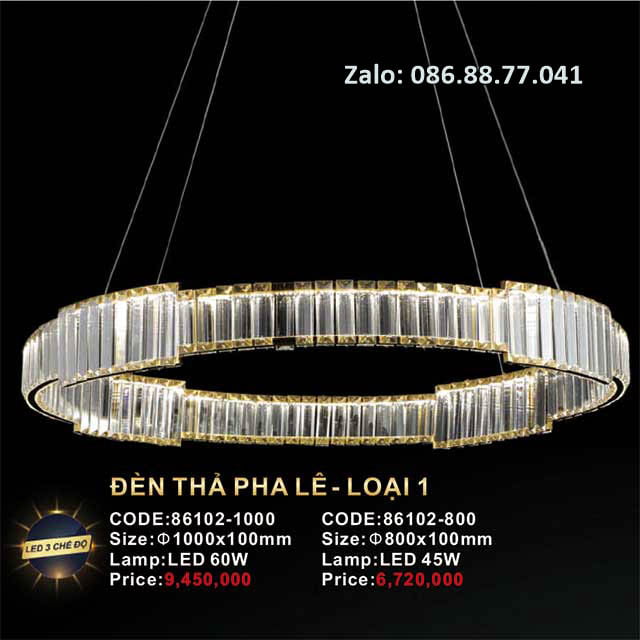 Đèn thả vòng pha lê 86102-1000