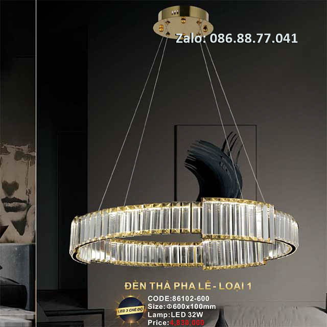 Đèn thả vòng pha lê 86102-600