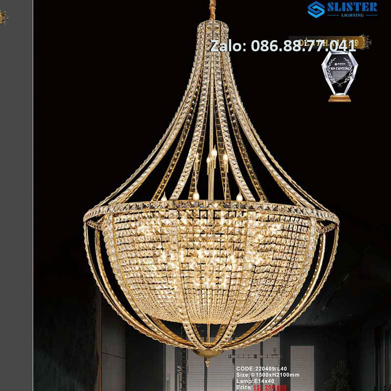 Đèn thả pha lê 220409/L40 1 den-tha-pha-le-220409-l40