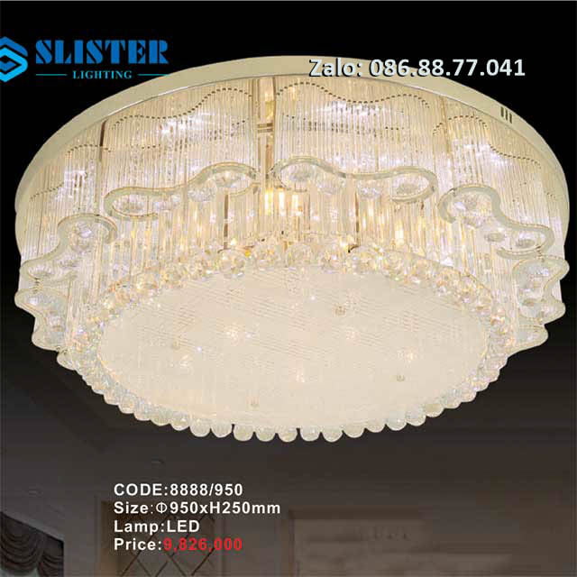 Đèn ốp trần pha lê 8888/950