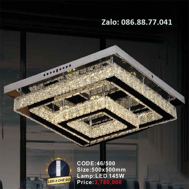 Đèn ốp trần pha lê 43/500
