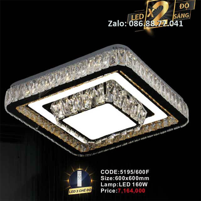 Đèn mâm Led ốp trần 5195/600F