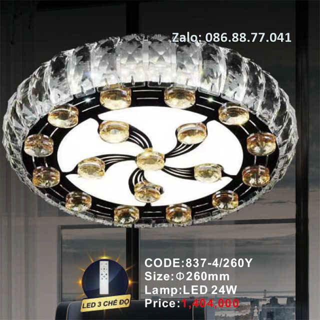 Đèn Led ốp trần 837-4/260Y 1 den-led-op-tran-837-4-260y