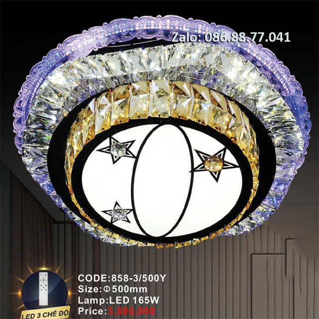 Đèn mâm Led ốp trần 858-3/500Y