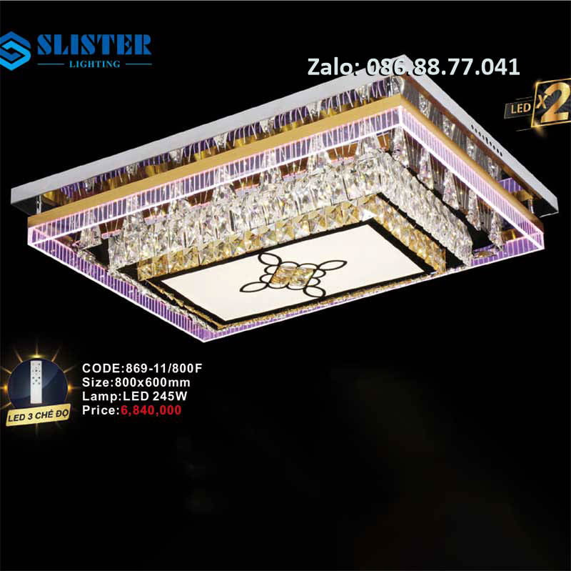 Đèn mâm Led ốp trần 869-11/800F