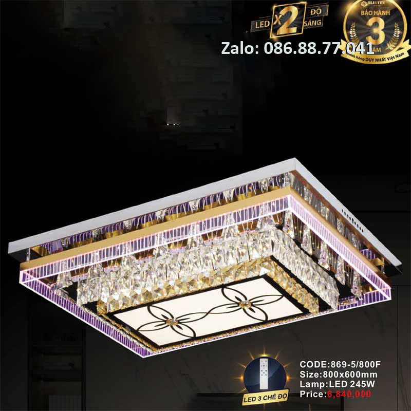 Đèn mâm Led ốp trần 869-5/800F