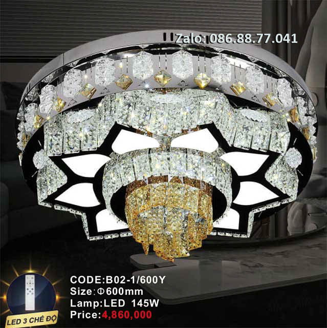 Đèn mâm Led ốp trần B02-1/600Y