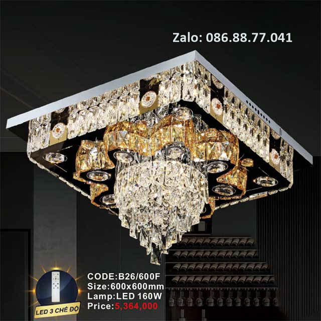 Đèn mâm Led ốp trần B26/600F 3 den-mom-led-on-tran-b26-600f