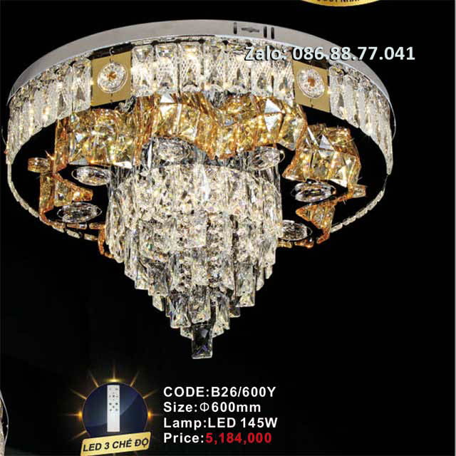 Đèn mâm Led ốp trần B26/600F 2 den-mom-led-on-tran-b26-600f