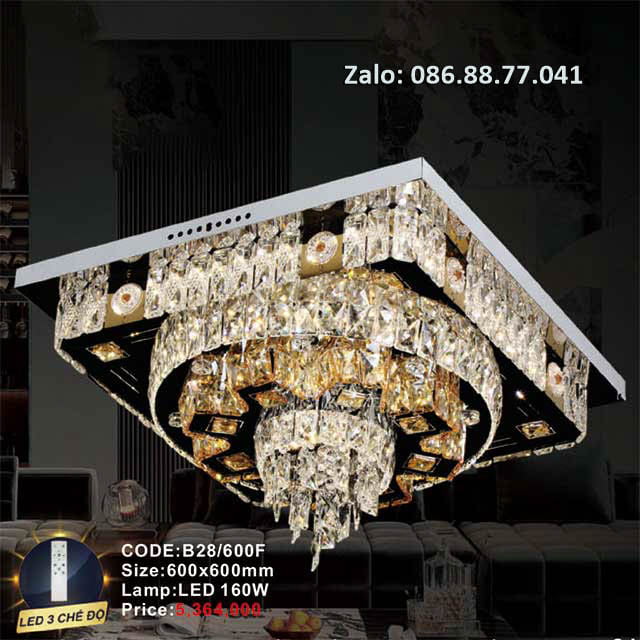 Đèn mâm Led ốp trần B28/600F 3 den-mam-led-op-tran-b28-600f