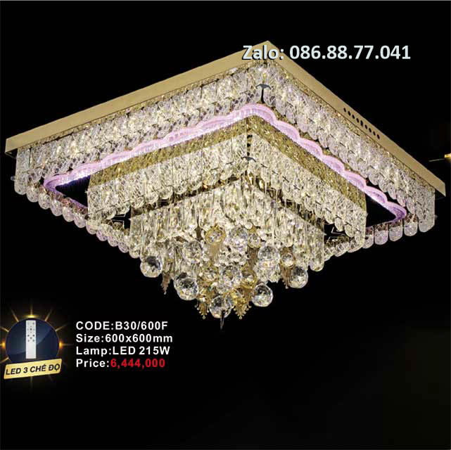 Đèn mâm Led ốp trần B30/600F 3 den-mam-led-op-tran-b30-600f