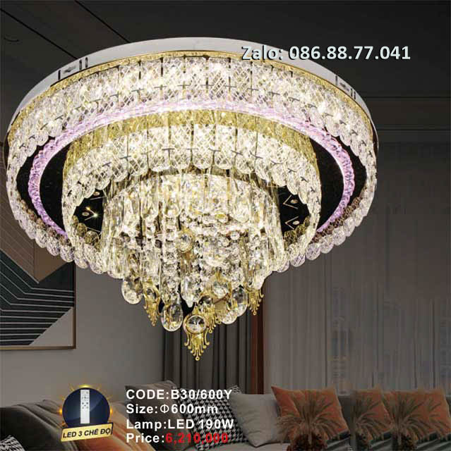 Đèn mâm Led ốp trần B30/600F 2 den-mam-led-op-tran-b30-600Y