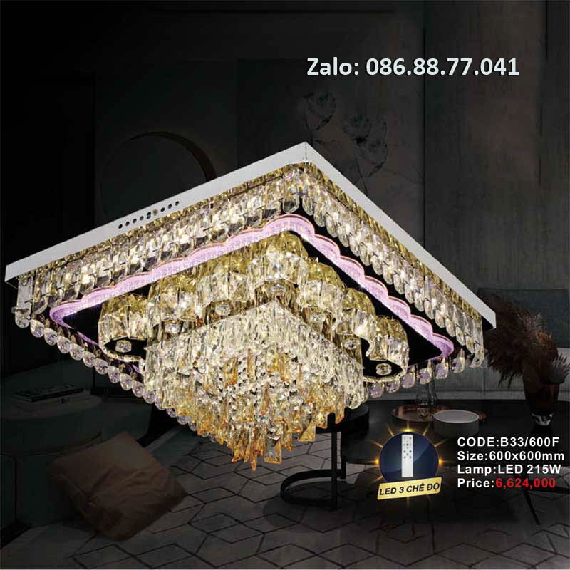 Đèn mâm Led ốp trần B33/600F 3 den-mam-led-op-tran-b33-600f