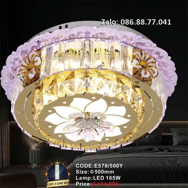 Đèn Led ốp trần E579/500F 2 Đèn mâm led ốp trần trang trí đẹp