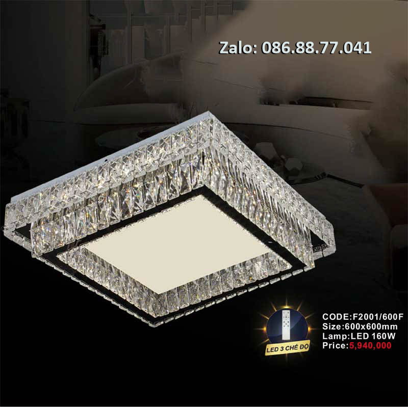 Đèn mâm Led ốp trần F2001/600F 1 den-mam-led-op-tran-f2001-600f
