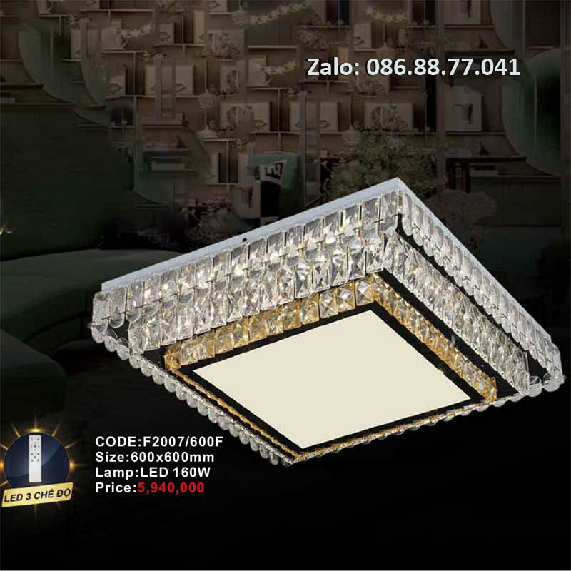 Đèn mâm Led ốp trần F2007/600F