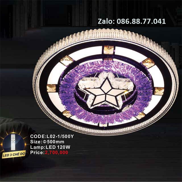 Đèn mâm Led ốp trần L02-1/500Y 3 den-mam-led-op-tran-l02-1-500y