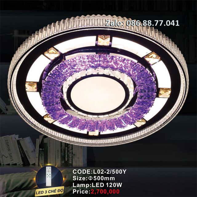 Đèn mâm Led ốp trần L02-1/500Y 2 den-mam-led-op-tran-l02-2-500y