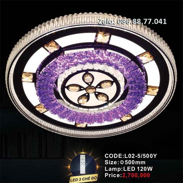 Đèn mâm Led ốp trần L02-5/500Y 3 den-mam-led-op-tran-l02-5-500y