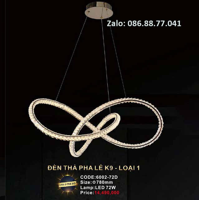 Đèn thả pha lê K9 6002-72D 1 den-tha-pha-le-k9-6002-72d