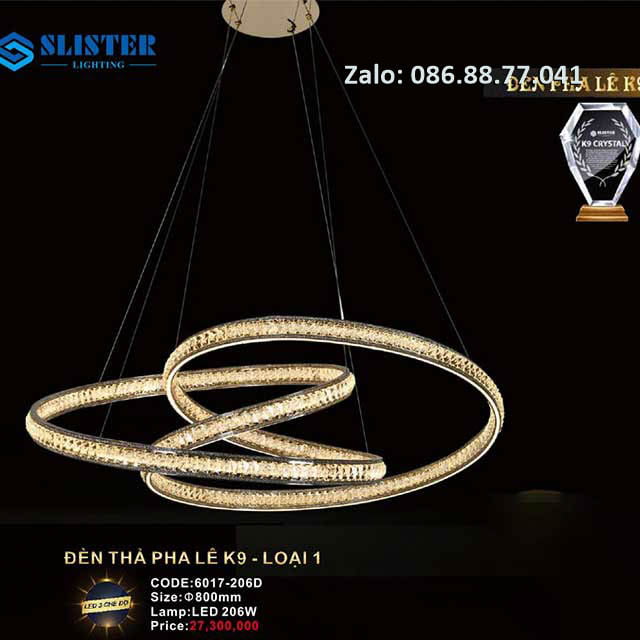 Đèn thả pha lê K9 6020-216D 3 den-tha-pha-le-k9-6017-206d