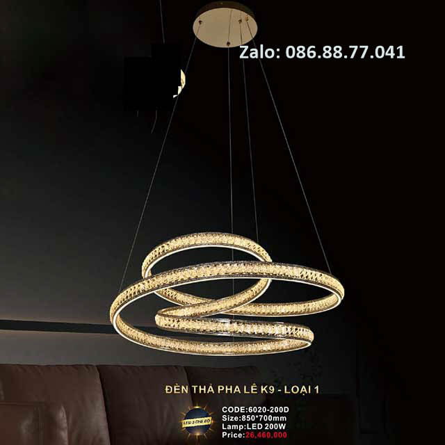 Đèn thả pha lê K9 6020-216D 2 den-tha-pha-le-k9-6020-200d