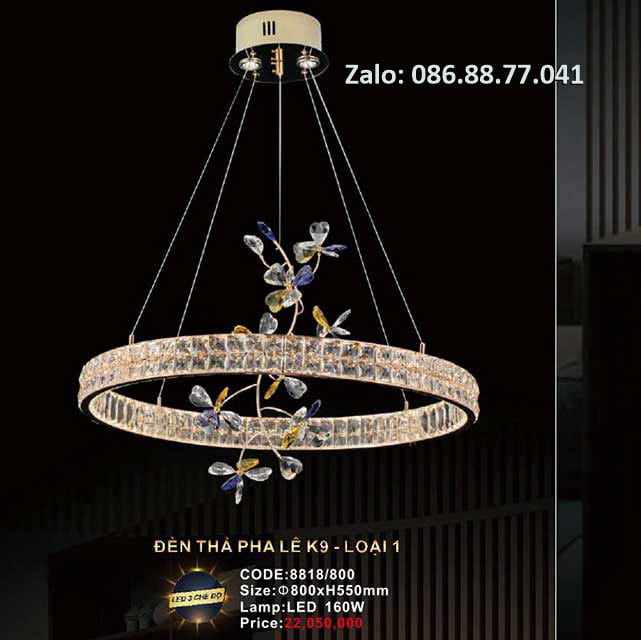 Đèn thả pha lê K9 8816/600 3 den-tha-pha-le-k9-8818-800