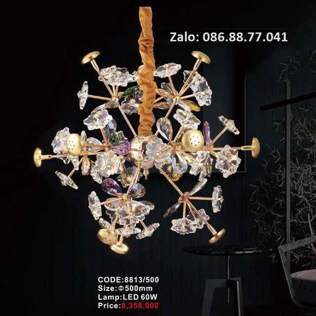 Đèn thả chùm pha lê 8802/500 2 den-tha-chum-pha-le-8813-500