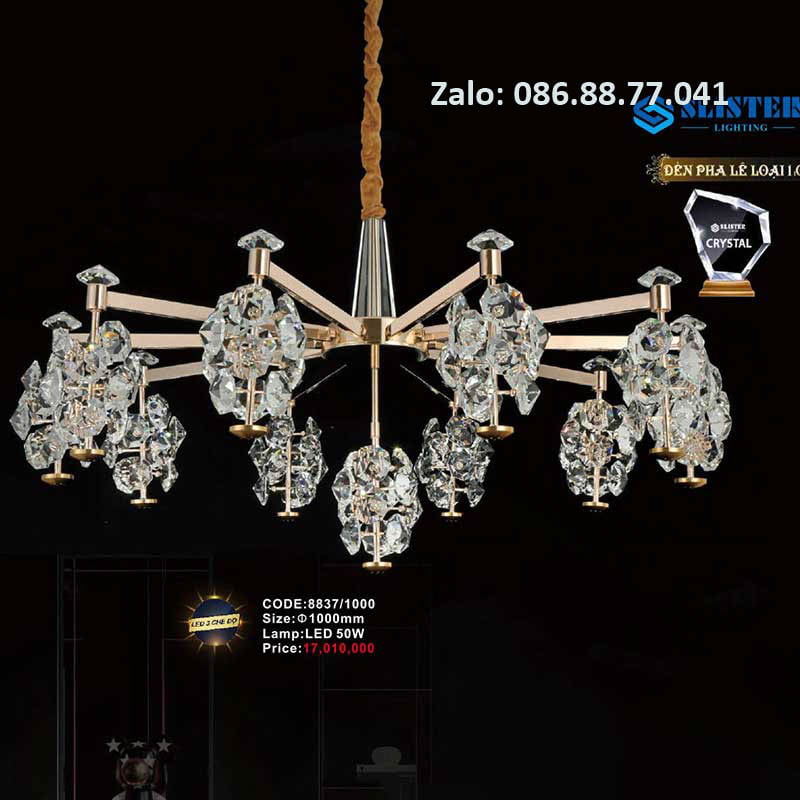 Đèn thả chùm pha lê 8837/1000 1 den-tha-chum-pha-le-8837-1000