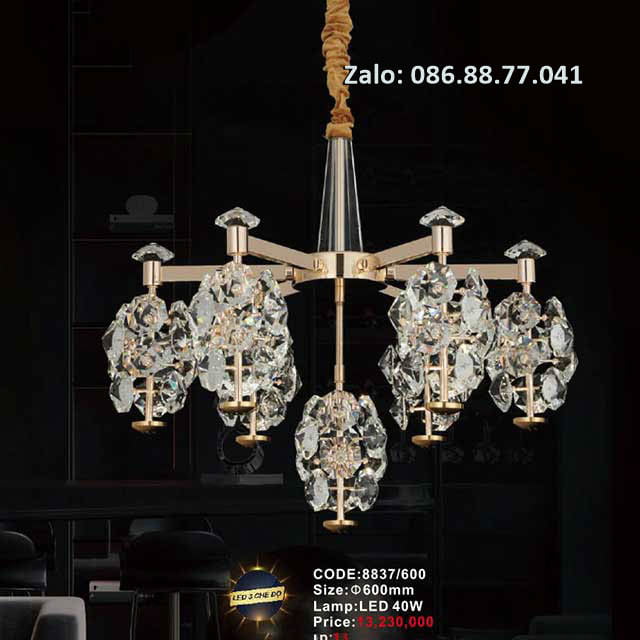 Đèn thả chùm pha lê 8837/600 1 den-tha-chum-pha-le-8837-600