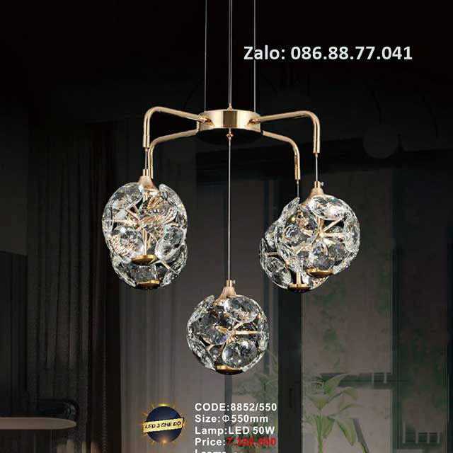 Đèn thả chùm pha lê 8851/1500*H2300 2 den-tha-chum-pha-le-8852-550