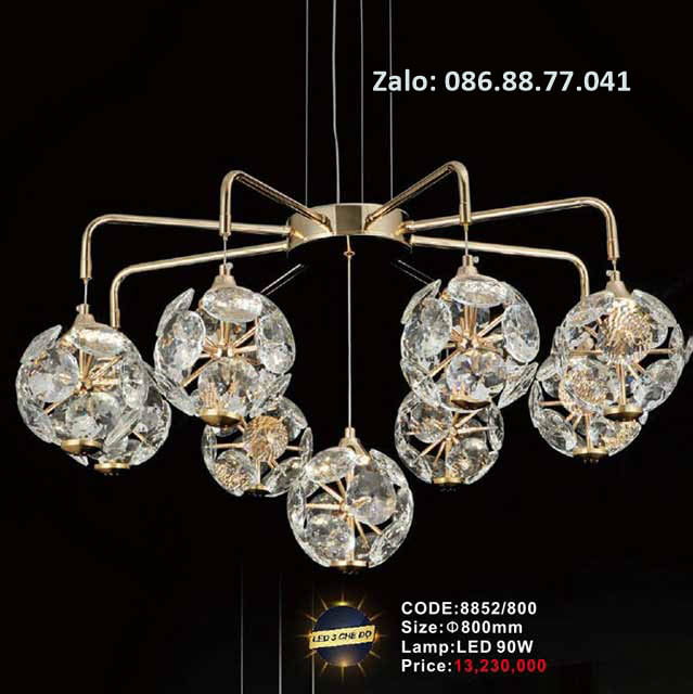 Đèn thả chùm pha lê 8852/800 1 den-tha-chum-pha-le-8852-800