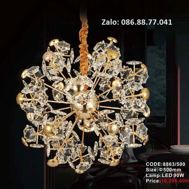 Đèn thả chùm pha lê 8861/500 3 den-tha-chum-pha-le-8863-500