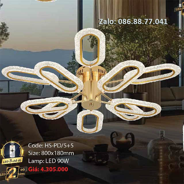 Đèn ốp trần hiện đại HS-PD/5+5