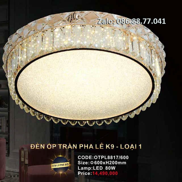 Đèn mâm pha lê K9 OTPL8830/800 3 den-mam-pha-le-k9-otpl8817-600